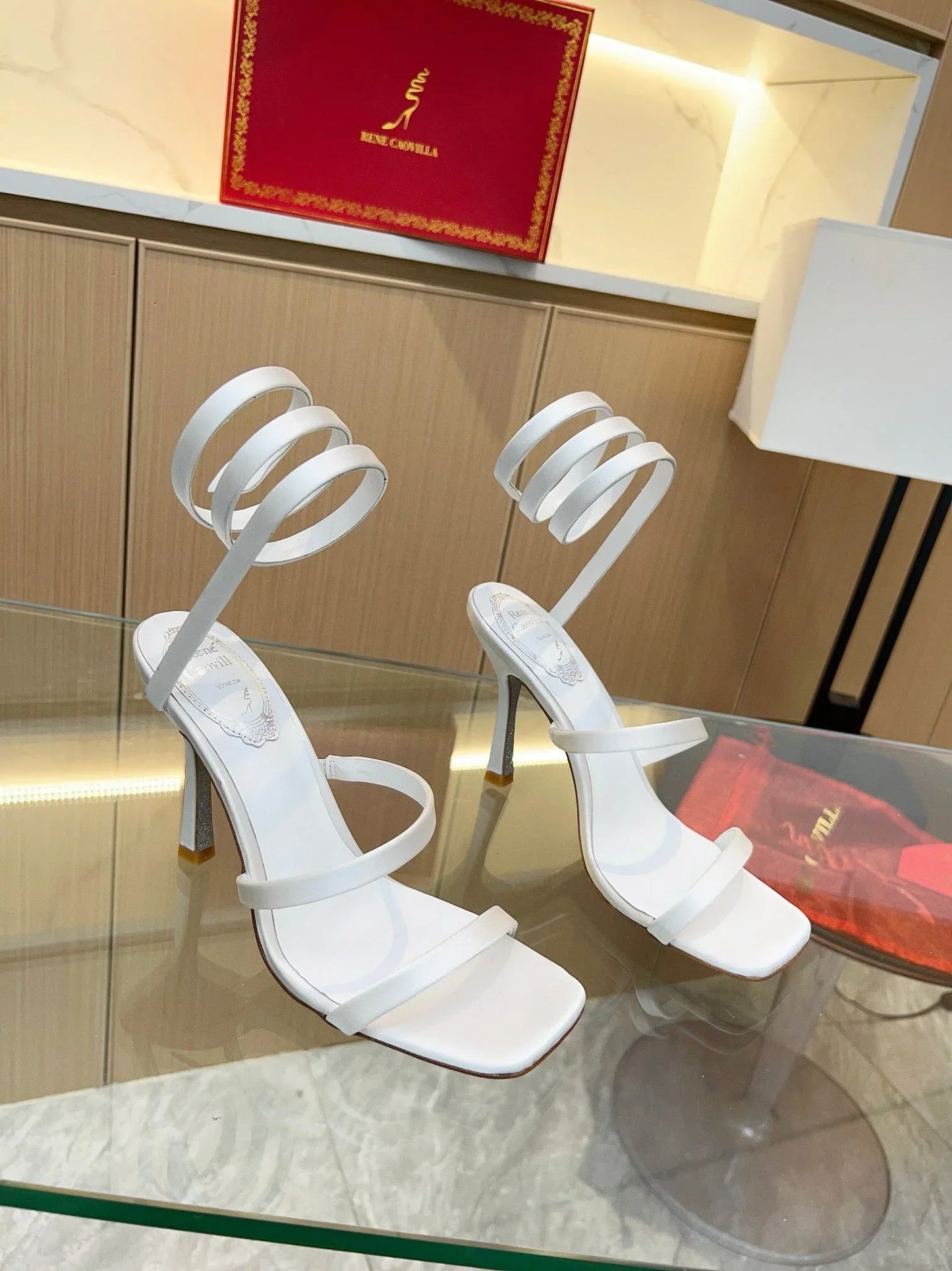 Silk Snake Crystal Sandals