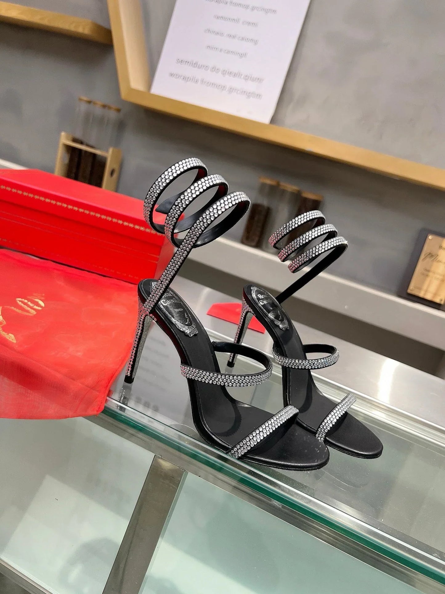 Silk Snake Crystal Sandals