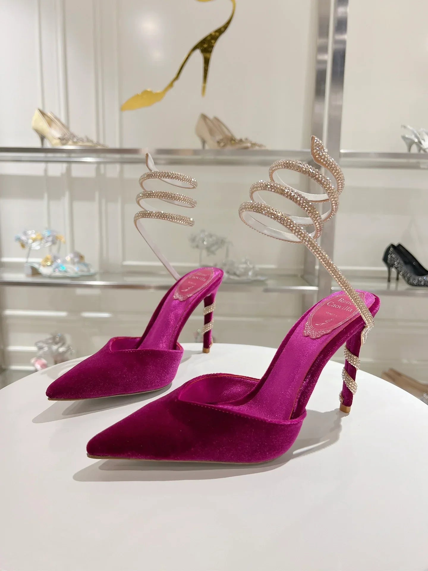 Cleo Snake-Design Heels