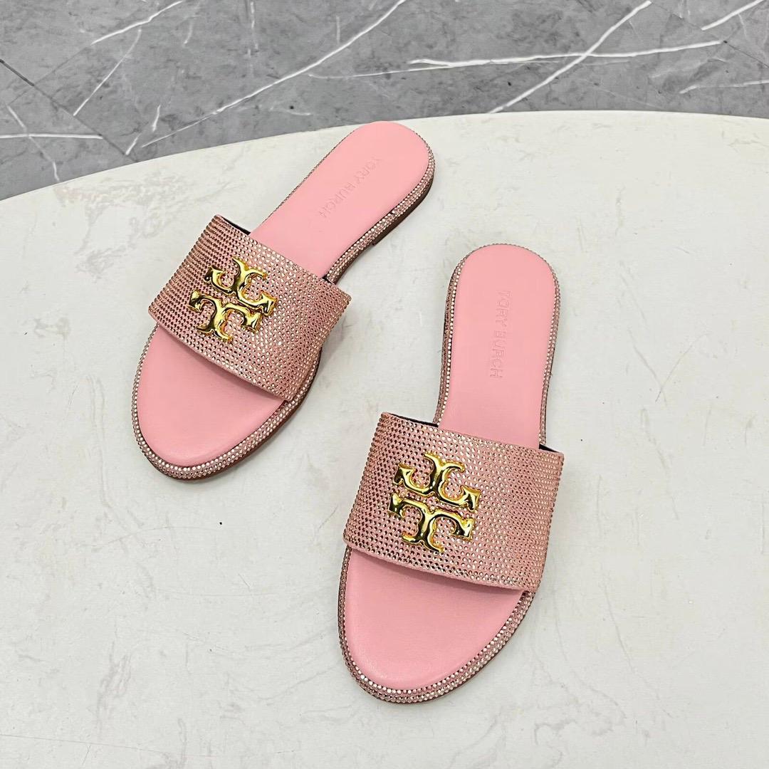 Blush Crystal Luxe Slides