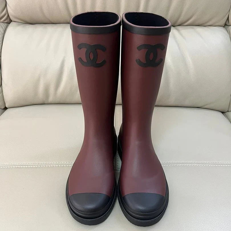 Viral Rubber Boots Burgundy