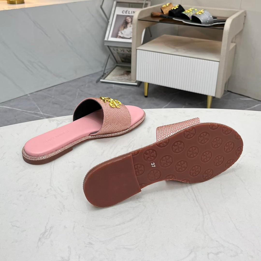 Blush Crystal Luxe Slides