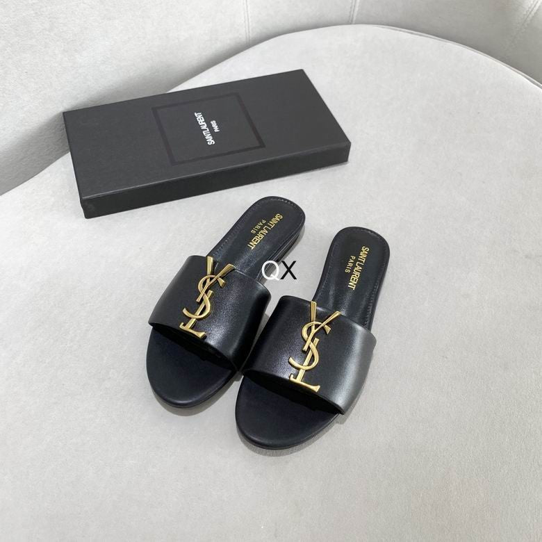 Signature Gold Accent Comfort Slides