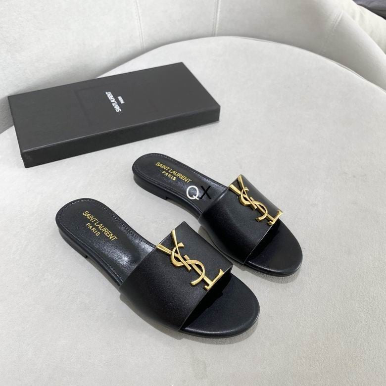 Signature Gold Accent Comfort Slides