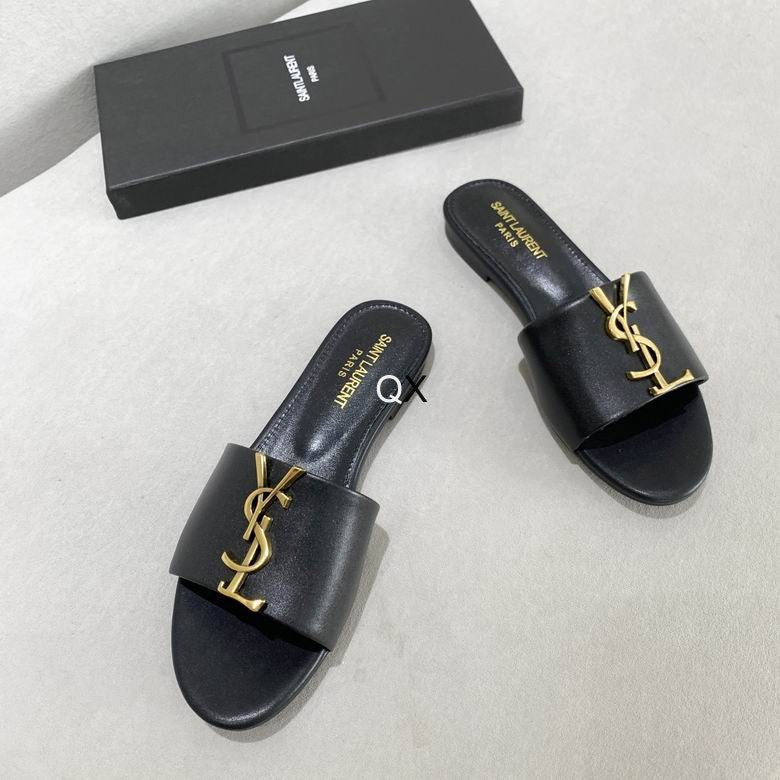 Signature Gold Accent Comfort Slides