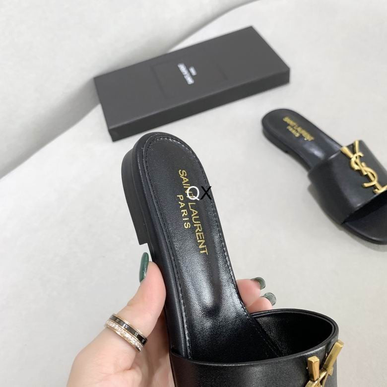 Signature Gold Accent Comfort Slides