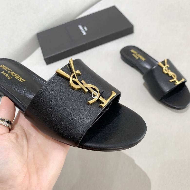 Signature Gold Accent Comfort Slides