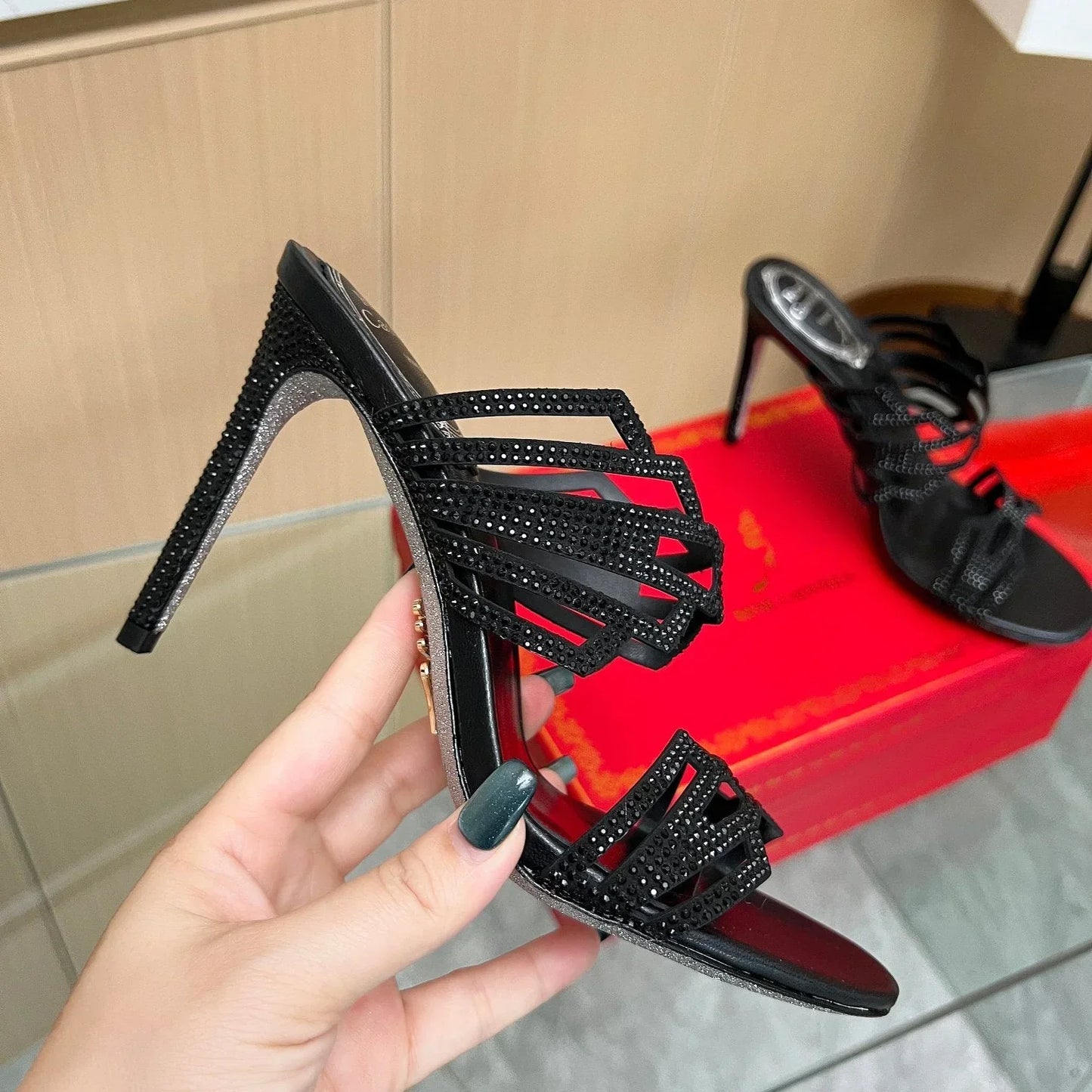 Crystal Diamond High Heels