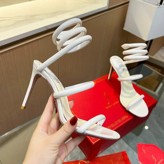 Velvet Snake Crystal Sandals