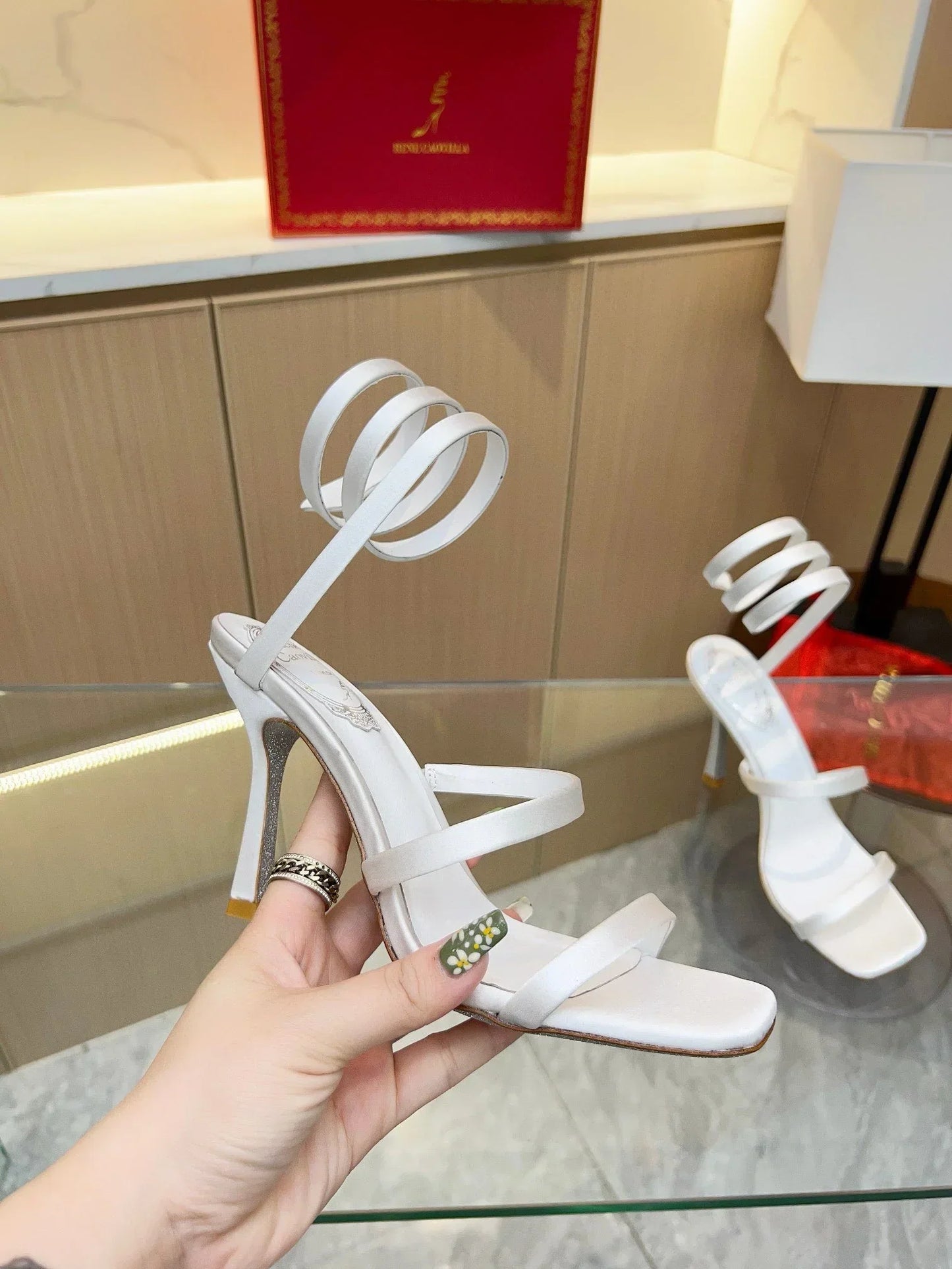 Silk Snake Crystal Sandals