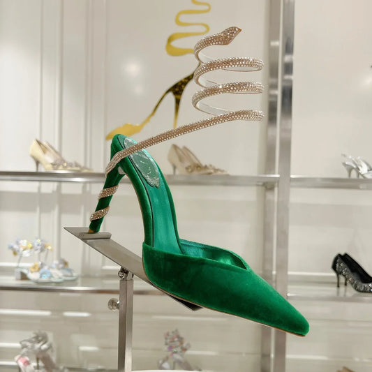 Cleo Snake-Design Heels